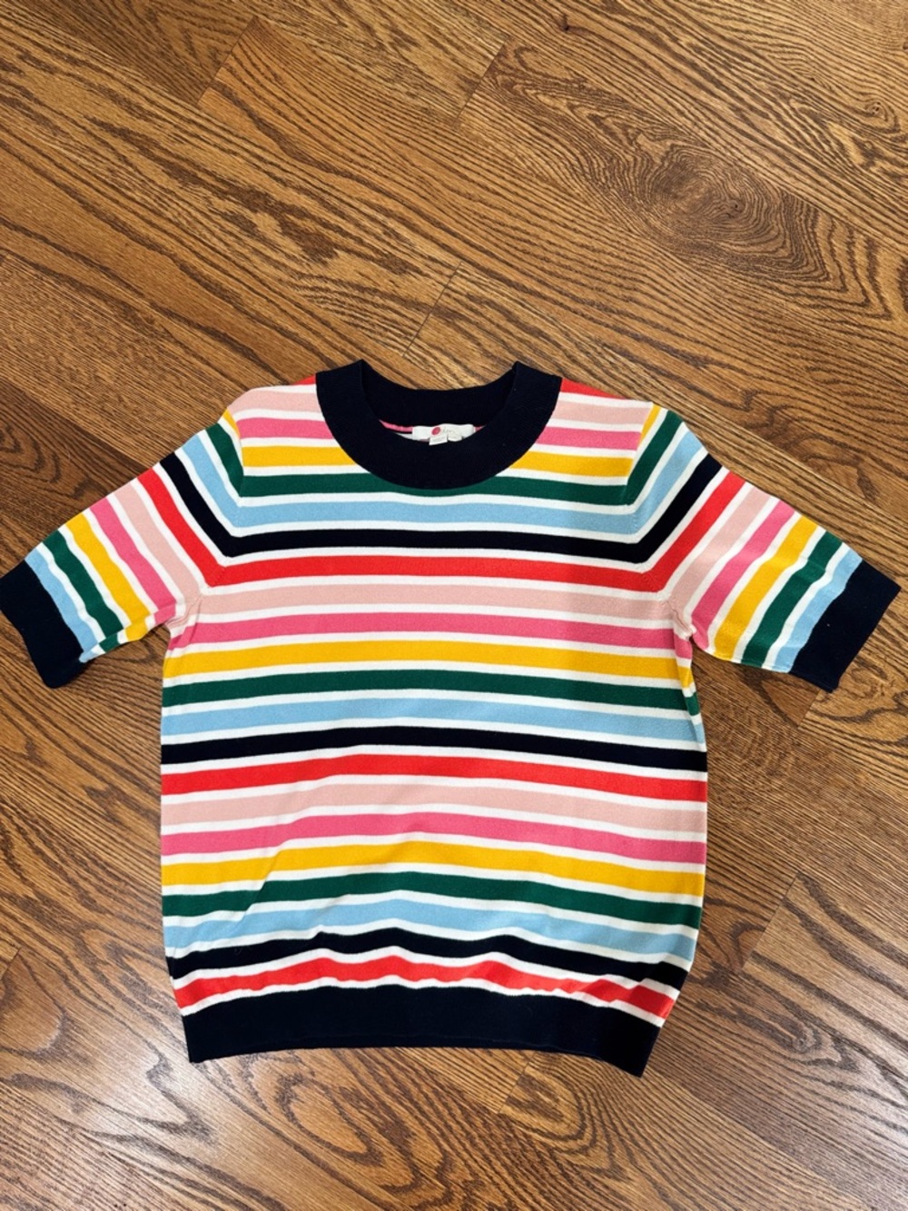Bowden Multicolor Stripe Short Sleeve Top